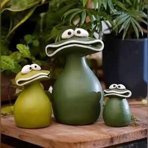New House of frogs landscape garden statue outdoor decor set of 3 frogs